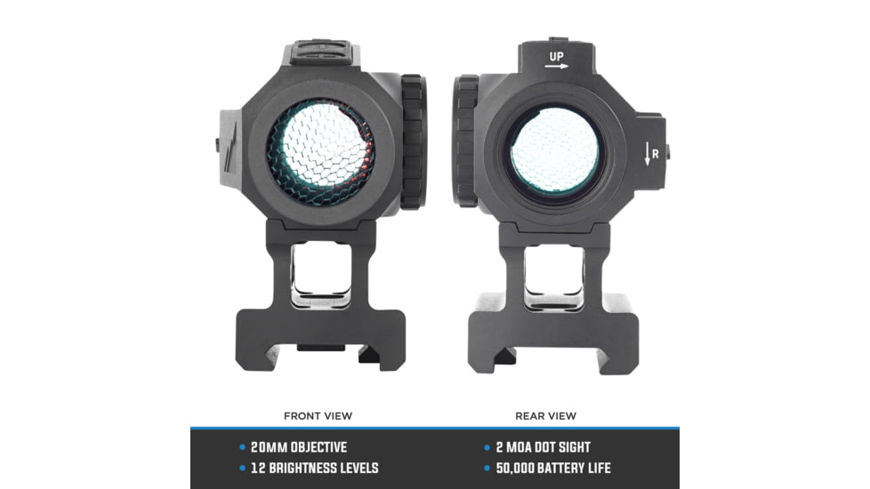 Northtac Ronin P12 1x20mm Red Dot Sight, Matte, Black, P12C