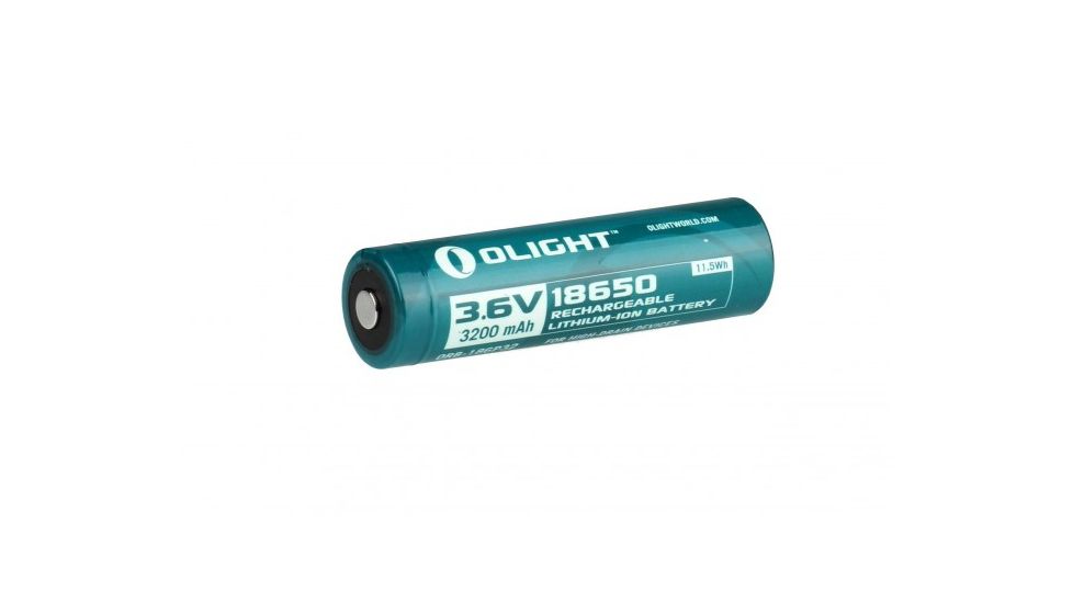Olight 18650 3.6V Lithium Rechargeable Battery with Storage Box, 3200mAh, Blue OLIGHT-18650-3200MAH-BOX