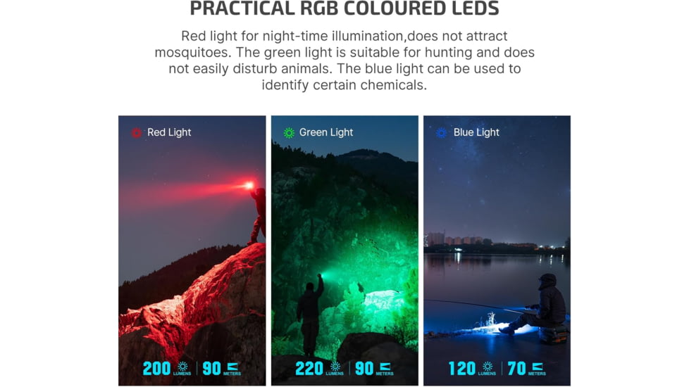 Olight Marauder Mini, Rechargeable Hand, held Flashlight, RGB Light, 7,000 Lumens, Black, MARAUDERMINI