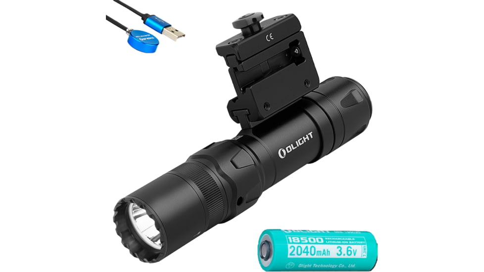 Olight Odin GL Mini Rechargeable Rail Mount Green Beam Combo LED Flashlight, Natural White, 1000 Lumens, Black, FL-OL-ODINGLMINI-BK