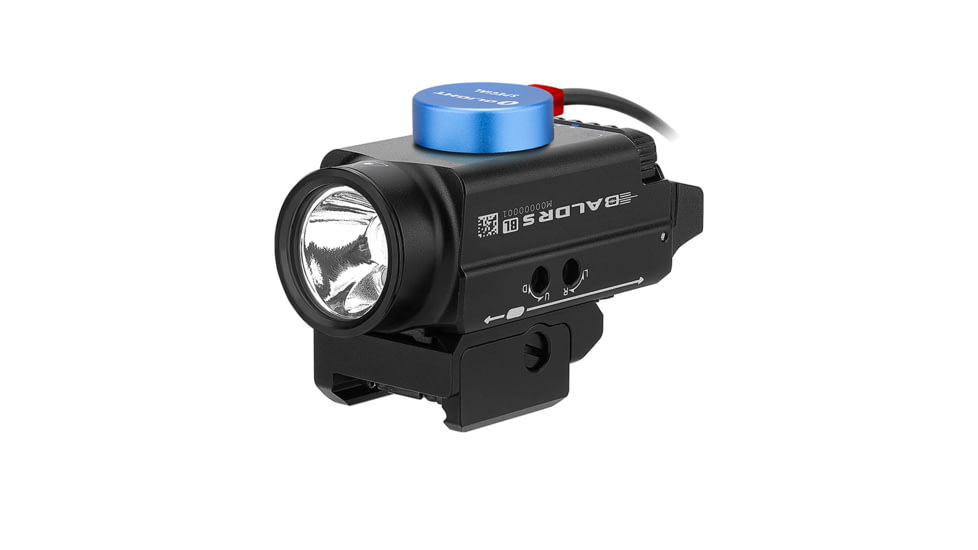 Olight Olight Baldr S BL 800 Lumen Tactical Flashlight with Blue Laser Sight, Black, FL-OL-BALDRS-BLUE-BK