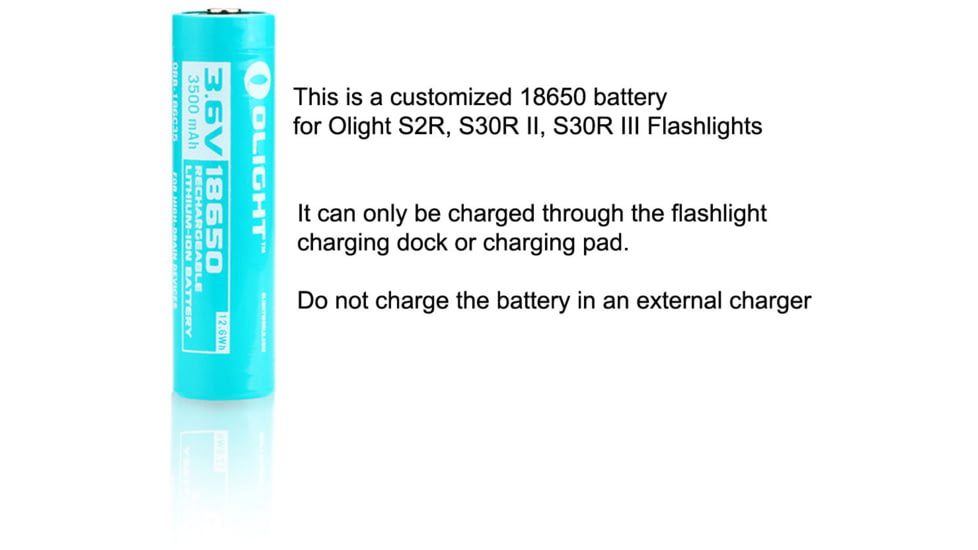 Olight Customized 3500mAh 18650 - High Capacity Protected Rechargeable Battery