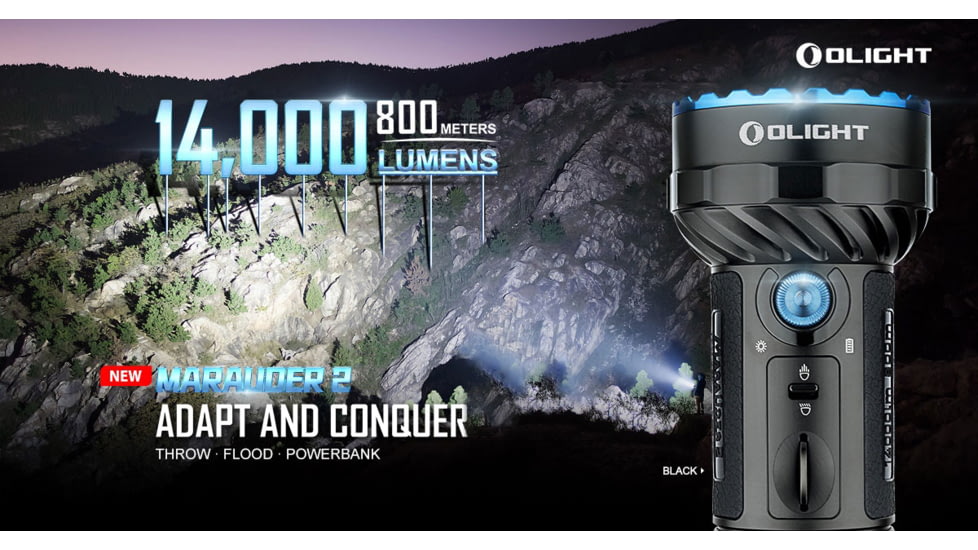Olight Marauder 2 14000 Lumens LED Long Throw Rechargeable Flashlight