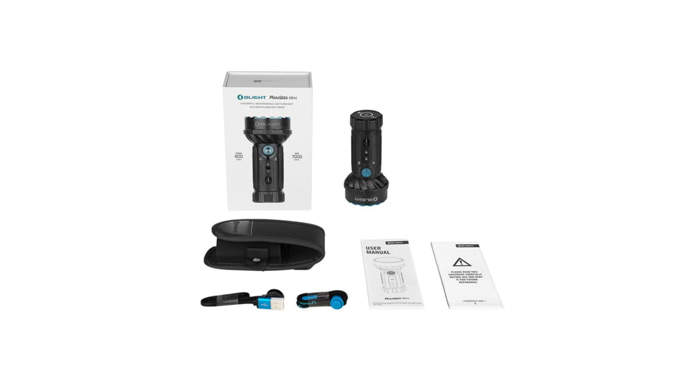 Olight Olight Marauder Mini 7000 Lumen Super Bright Rechargeable Flashlight, Black, FL-OL-MARAUDERMINI-BK
