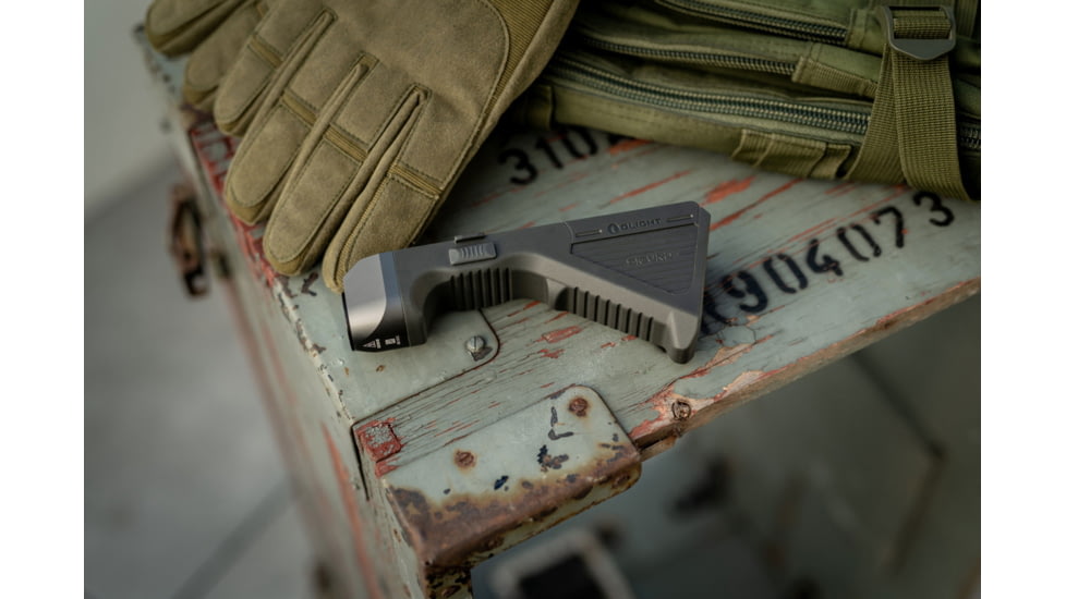 Olight Olight Sigurd Black Angled Foregrip with Built-in 1450 Lumen Rechargeable Tactical Flashlight, Black, FL-OL-SIGURD-BK
