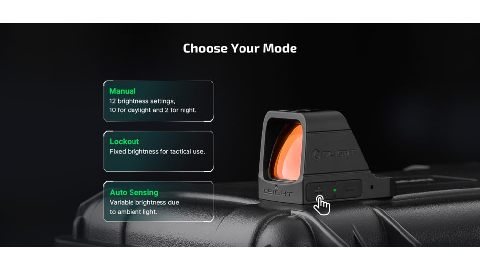 Olight Osight Red Dot Sight, 3 MOA Red Dot, Black, 6975498004073