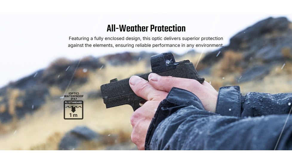 Osight S 1x17-21mm Reflex Red Dot Sight, 2 MOA Dot, Black, Osight S