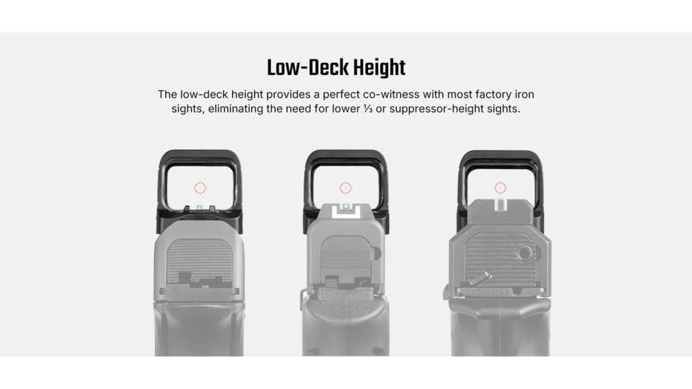 Osight S 1x17-21mm Reflex Red Dot Sight, 2 MOA Dot, Black, Osight S