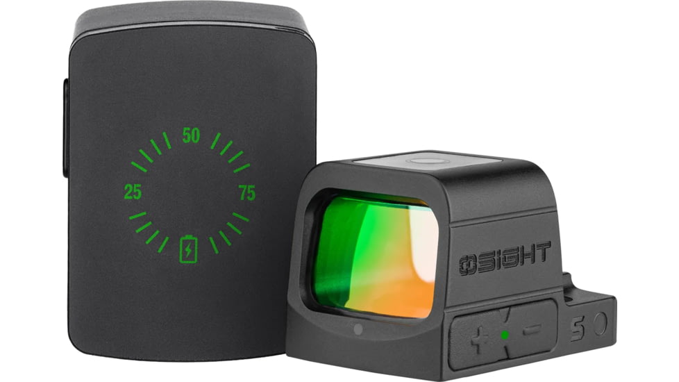 Osight S 1x17-21mm Reflex Red Dot Sight, 2 MOA Dot, Black, Osight S