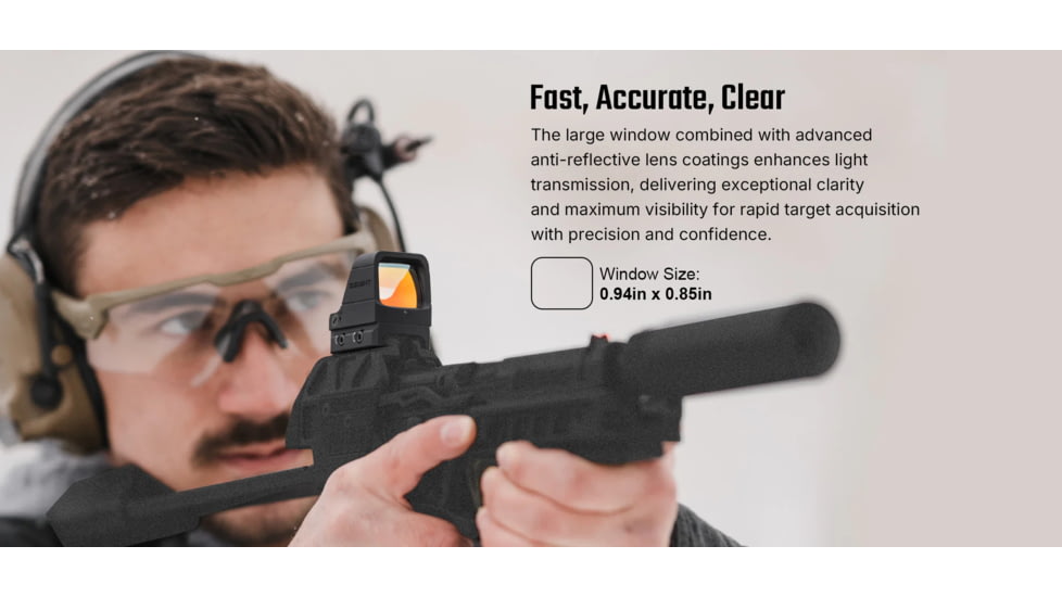 Olight Osight X 1x21-24mm Reflex Red Dot Sight, 3 MOA Dot, Black, Osight X