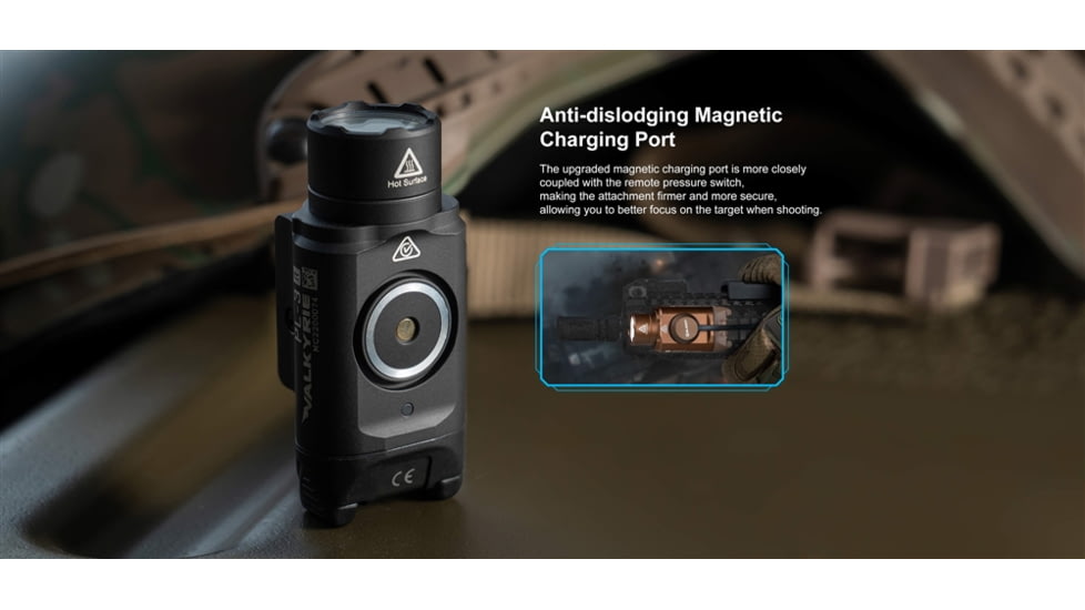 Olight PL-3R Valkyrie LED Rechargeable Mountable Tactical Flashlight, 1500 Lumen, Black, FL-OL-PL3R-BK