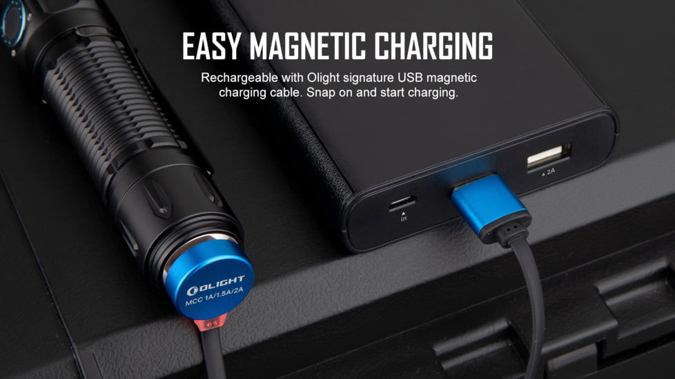 Olight Warrior 3S Rechargeable Tactical LED Flashlight, White, 2300 Lumens, Black, FL-OL-WARRIOR3S-BK