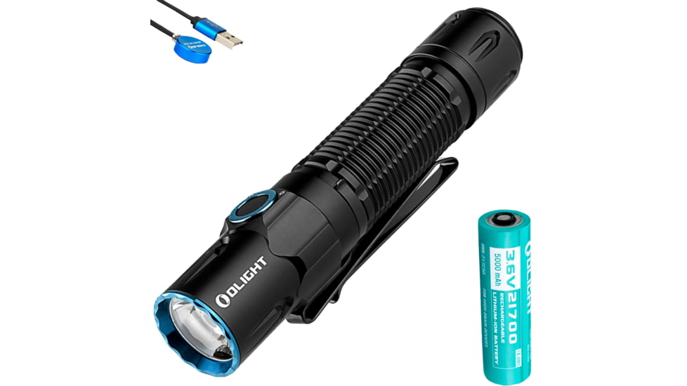 Olight Warrior 3S Rechargeable Tactical LED Flashlight, White, 2300 Lumens, Black, FL-OL-WARRIOR3S-BK