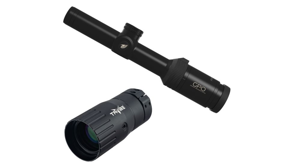 OP Exclusive - German Precision Optics GPO PASSION 6X 1-6x24i Rifle Scope, G4i Reticle, Black Matte R600 w/ Trybe Optics Enhancer - Magnification Doubler