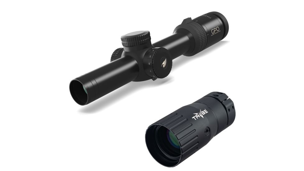 OP Exclusive - German Precision Optics GPO PASSION 8X 1-8x24i Rifle Scope, G4i Reticle, Black Matte R800 w/ Trybe Optics Enhancer - Magnification Doubler