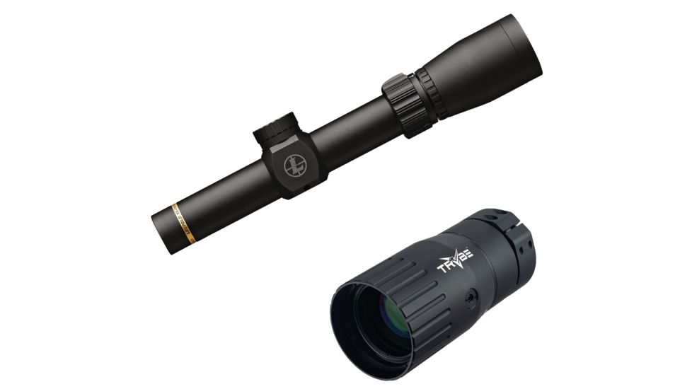 OP Exclusive - Leupold VX-Freedom AR 1.5-4x20 Rifle Scope, 1in Tube, Mil/Mil AR-Ballistic Reticle, Matte, 175073 w/ Trybe Optics Enhancer - Magnification Doubler