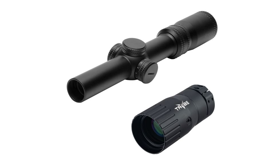 SightMark Citadel 1-6x24 CR1 Rifle Scope, Black, SM13038CR1 w/ Trybe Optics Enhancer - Magnification Doubler