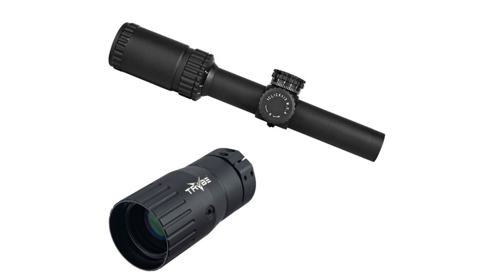 OP Exclusive - Trinity Force Legacy 1-6x24 Scope, Black, Deltex Reticle, SP4S14624B w/ Trybe Optics Enhancer - Magnification Doubler