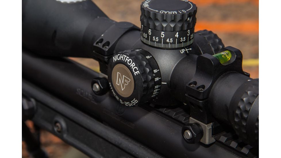 NightForce ATACT Rifle Scope, 5-25x56mm, 34mm Tube, First Focal Plane, F1 MIL-XT Reticle, Black, C616