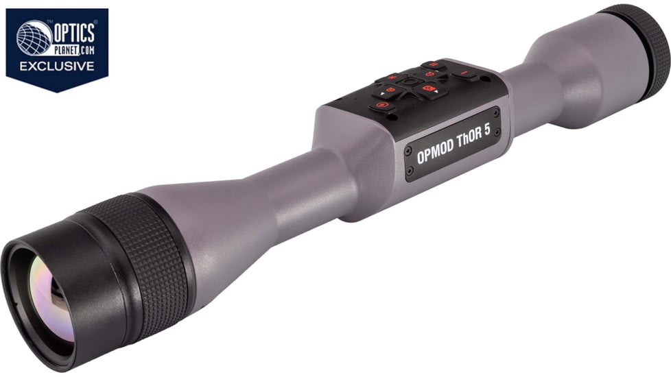 ATN OPMOD ThOR 5 4-32x Smart HD Thermal Rifle Scope, 640x480 Resolution, 12 Micron, w/ High Quality Quick Detach Mount, Wolf Grey, TIWST5650OPWG