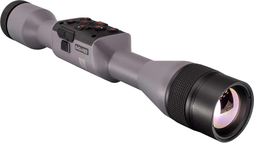 ATN OPMOD ThOR 5 4-32x Smart HD Thermal Rifle Scope, 640x480 Resolution, 12 Micron, w/ High Quality Quick Detach Mount, Wolf Grey, TIWST5650OPWG