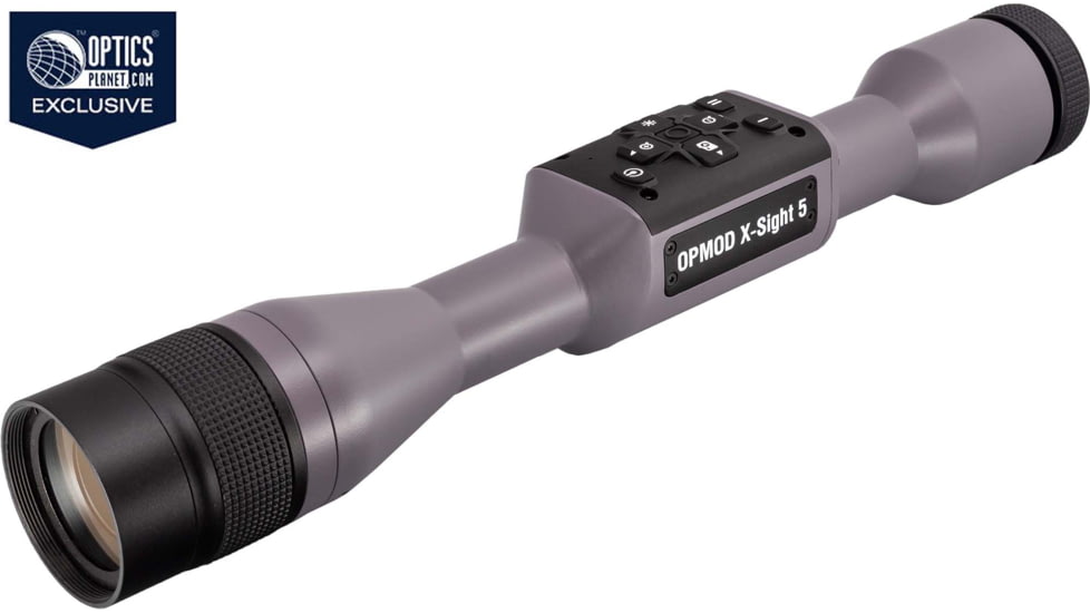 ATN OPMOD X-Sight 5 3-15x, 4K+ UHD Smart Day/Night Hunting Riflescope in Wolf Grey w/ Quick Detach Mount, Wolf Grey, DGWSXS3155OPWG