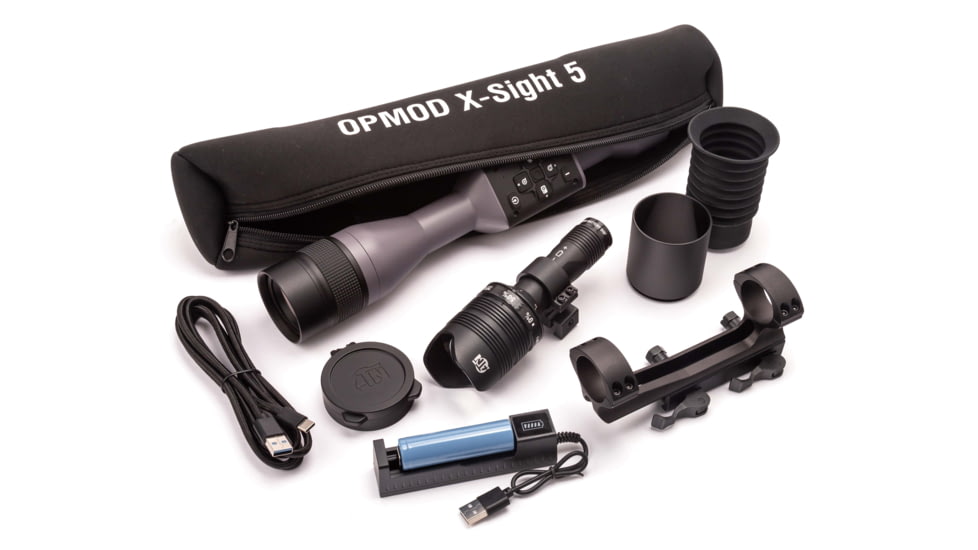 ATN OPMOD X-Sight 5 3-15x, 4K+ UHD Smart Day/Night Hunting Riflescope in Wolf Grey w/ Quick Detach Mount, Wolf Grey, DGWSXS3155OPWG