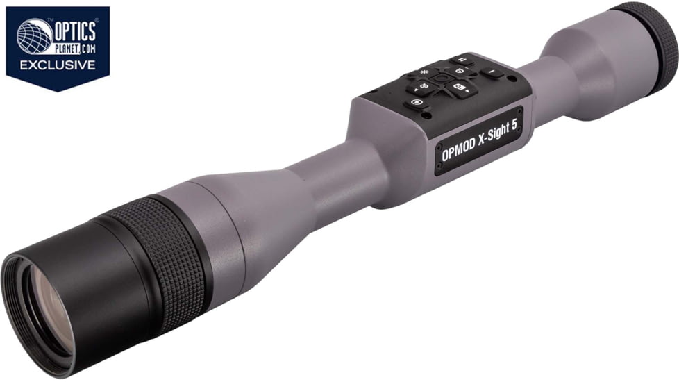 ATN OPMOD X-Sight 5 5-25x, 4K+ UHD Smart Day/Night Hunting Riflescope in Wolf Grey w/ Quick Detach Mount, Wolf Grey, DGWSXS5255OPWG