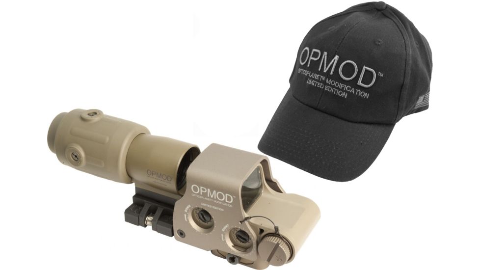 EOTech MPO II EXPS3-0 Holosight 1MOA Reticle with G23 3X Magnifier and OPMOD Hat - Black Ballcap 