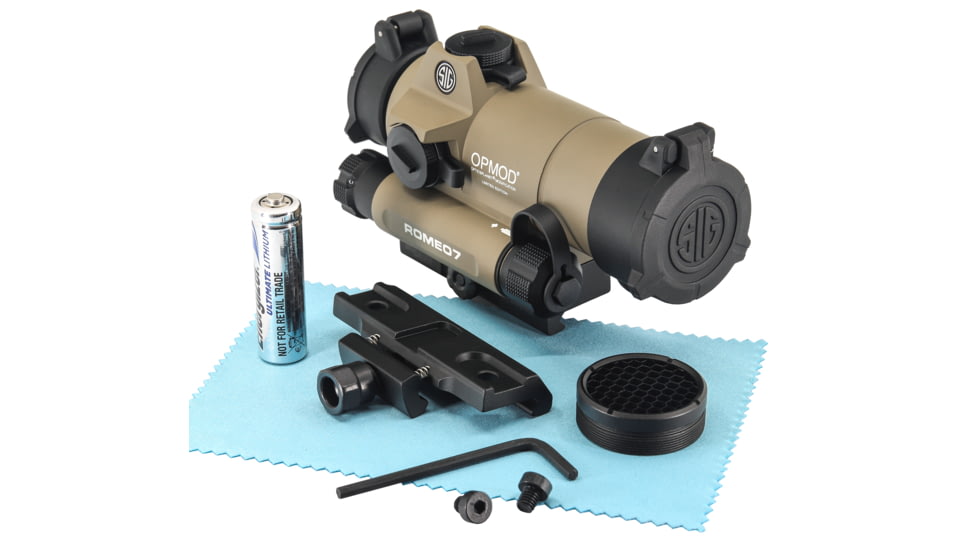 EDEMO SIG SAUER OPMOD ROMEO7 Reflex Red Dot Sight, 1x30mm, 2 MOA Red Dot Reticle, FDE, SOR71021, EDEMO4