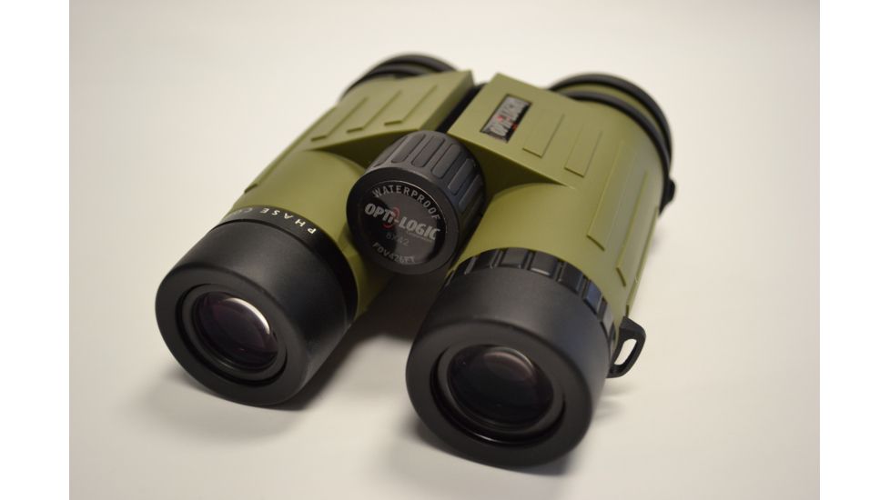 Opti-Logic 8 X 42 HD Binocular w/ ED Glass Green with Black Rings B0842S