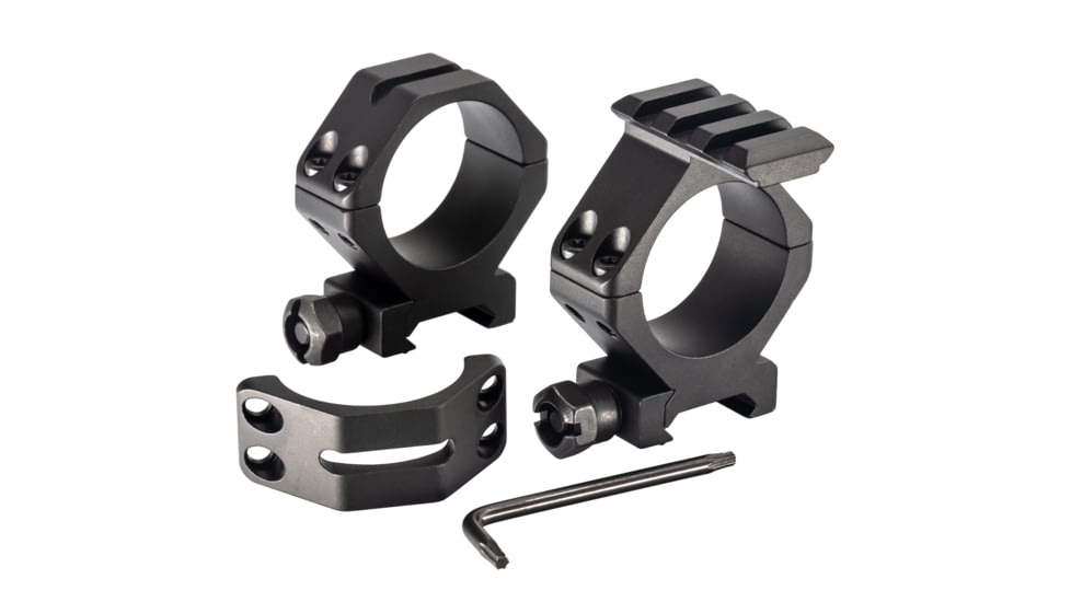 USED OpticsPlanet 34mm Medium Ring Set, 1.06in/27mm w/Top Pic Rail, Black, 34mm, SO-MRS-34-01, EDEMO1