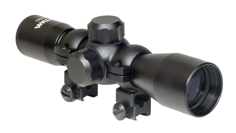 Optima 4x32mm Compact Rifle Scope, 1in, Mil-Dot Reticle, Black, HA90504, EDEMO1