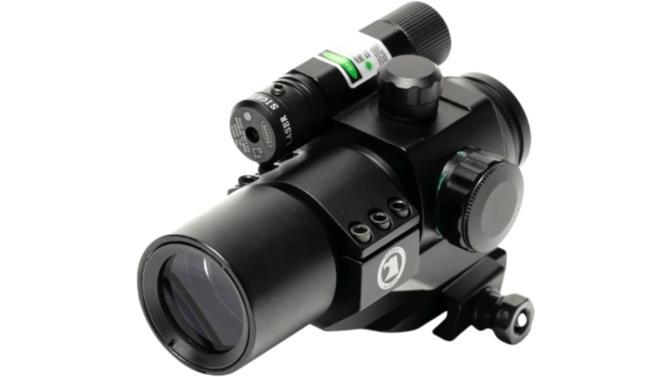 Osprey Global 1x30mm Reflex Red Dot Sight w/Green Laser, 5 MOA Red Dot, Black, OSP-RD-FO-GL