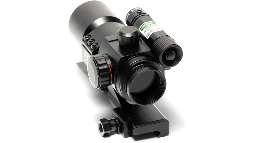 Osprey Global 1x30mm Reflex Red Dot Sight w/Green Laser, 5 MOA Red Dot, Black, OSP-RD-FO-GL