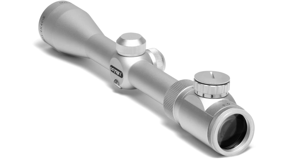 Osprey Global Standard 3-9x40mm LPVO 1in Tube Rifle Scope, MilDot Reticle, Silver, SDS3-9X40MDG