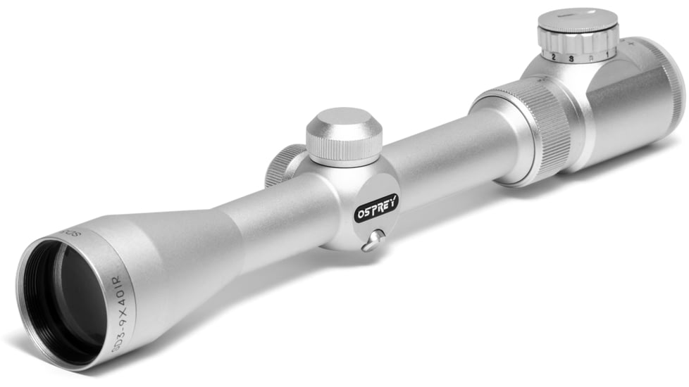 Osprey Global Standard 3-9x40mm LPVO 1in Tube Rifle Scope, MilDot Reticle, Silver, SDS3-9X40MDG