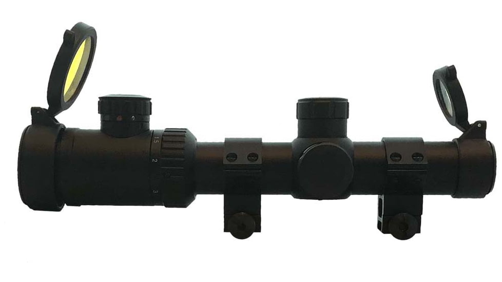 Osprey Global Tactical 1-6x24 Rifle Scope, 30mm Tube, Rangefinder Reticle, Black, 1-6X24IRF