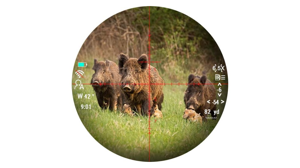 PARD Optics DS35 Day and Night Vision Rifle Scope, Laser Range Finder, 5.6x70mm, 940nm IR, 2560x1440 px, Multiple Reticles, Black, DS35-70RF-940