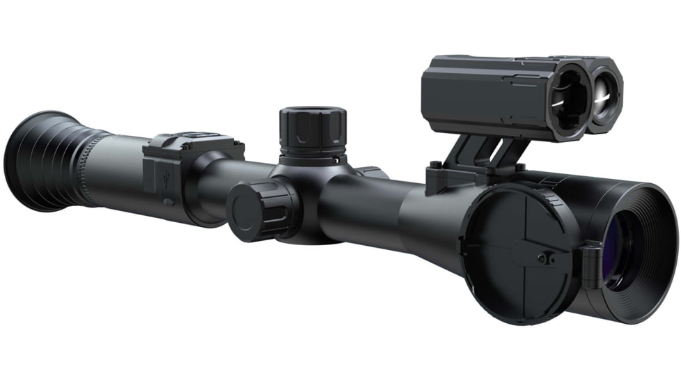 PARD Optics DS35 Day and Night Vision Rifle Scope, Laser Range Finder, 5.6x70mm, 940nm IR, 2560x1440 px, Multiple Reticles, Black, DS35-70RF-940