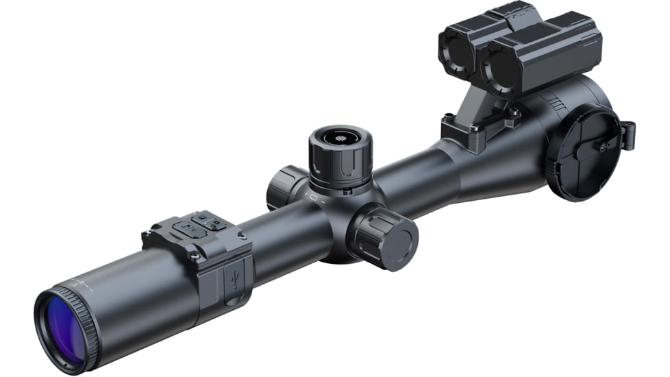 PARD Optics DS35 Day and Night Vision Rifle Scope, Laser Range Finder, 5.6x70mm, 940nm IR, 2560x1440 px, Multiple Reticles, Black, DS35-70RF-940
