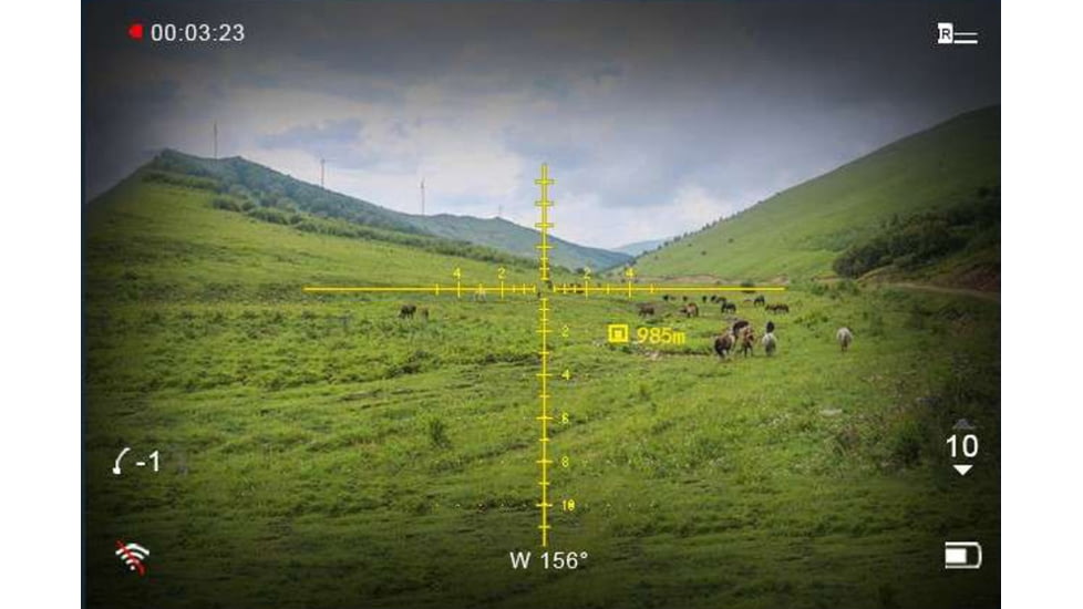 PARD Optics NV008SLRF Night Vision 6.5-13x70mm Rifle Scope w/LRF, 1024x768, OLED, 940nm, Black, NV008SLRF - 940nm