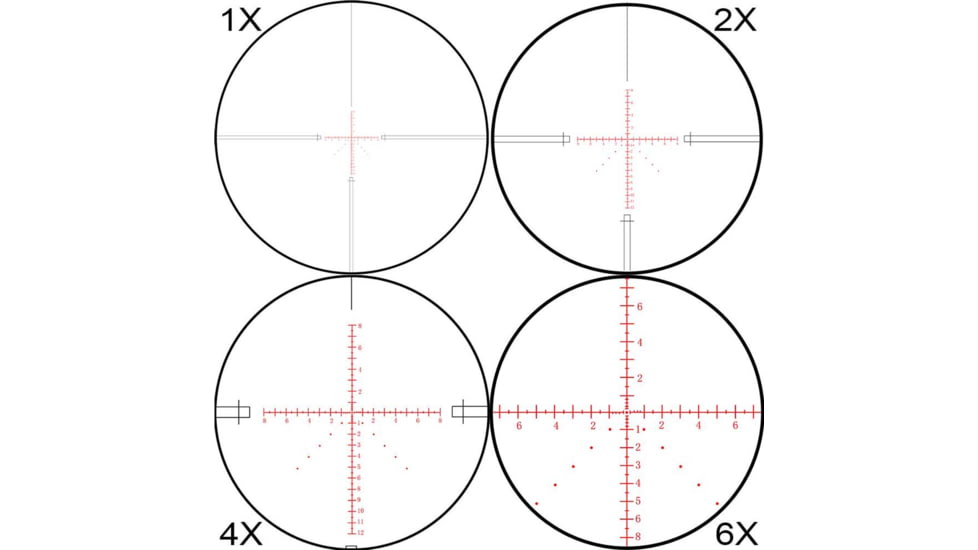 Patriot Optics 3 Gunner Rifle Scope, 1-6x24mm, 24mm, First Focal Plane, Etched Glass BDC Reticle, PO-S-1-6x24mmFFP