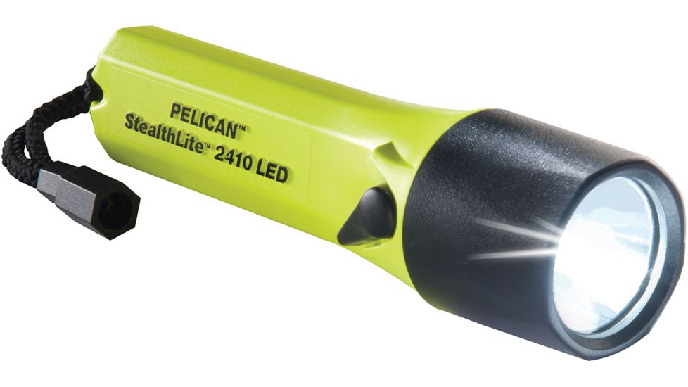 Pelican 2410 StealthLite LED Flashlight, 183 Lumens, Yellow, 2410-014-247