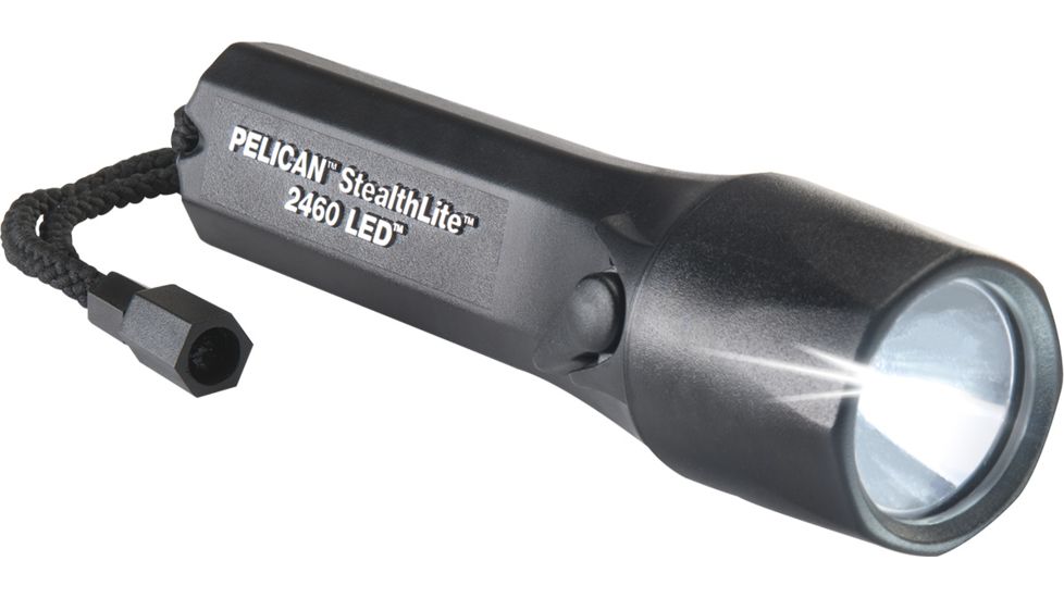 Pelican 2461B StealthLite LED Flashlight, 183 Lumens, with Battery Only, Black 2460-040-110