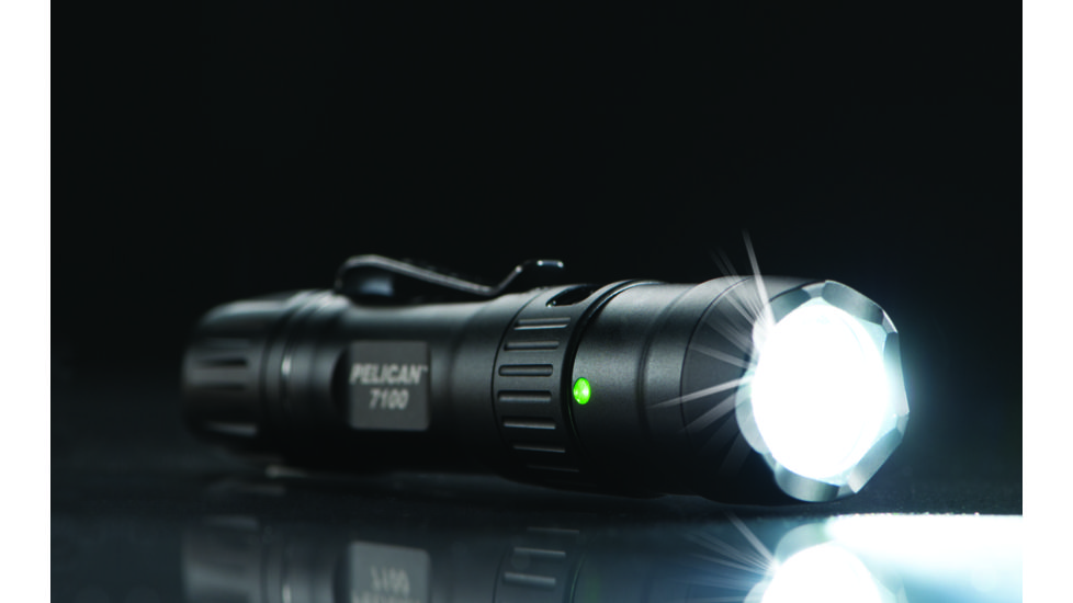 Pelican Self Programmable Rechargeable 695 lumen LED Flashlight, Black 071000-0000-110