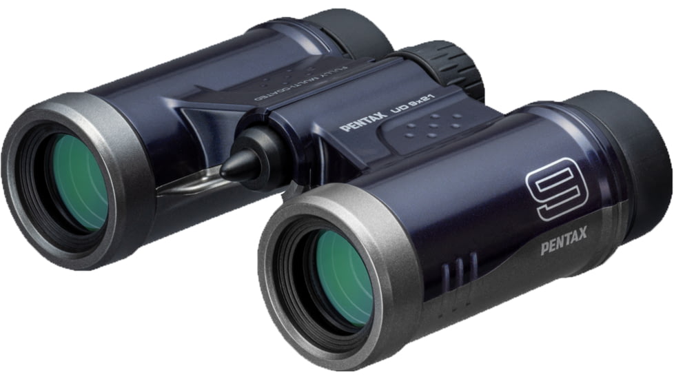 Pentax UD 9 X 21mm Black Compact Roof Prism Binoculars, Navy, Medium, 61812