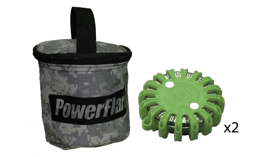 Powerflare PF-200 Softpack,  2 Safety Lights,Infrared LED,ACU Bag,2 Batteries, Olive Drab Shell SP2ACU-I-OD