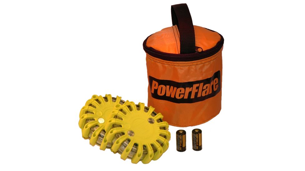 Powerflare PF-200 Softpack,  2 Safety Lights,Infrared LED,Orange Bag,2 Batteries, Yellow Shell SP2O-I-Y