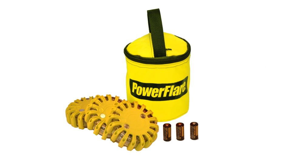 Powerflare PF-200 Softpack,  3 Safety Lights,Infrared LED,Yellow Bag,3 Batteries, Yellow Shell SP3Y-I-Y